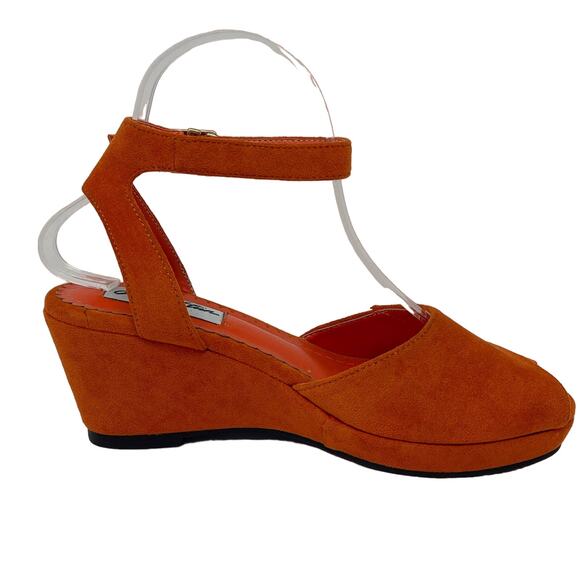 Lulu Hun London Vegan Suede Retro Wedge Sandals Size UK 4.5 US 6.5 - Picture 3 of 10